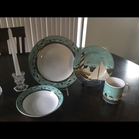 Coastal BREEZE 1998 WARREN KIMBLE DINNER SET - Picture 2 of 11